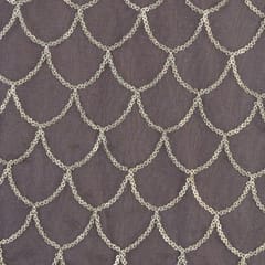 Dyeable Organza Sequins Embroidered Fabric
