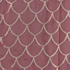 Dyeable Organza Sequins Embroidered Fabric