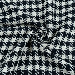 WHITE BLACK SMALL PATTERN JACQUARD fabric