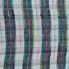 WHITE  WITH BLACK  STRIPES  JACQUARD fabric