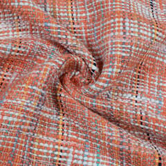 ORANGE  JUTE JACQUARD fabric