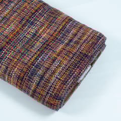 RED WITH MULTICOLOR STRIPES JACQUARD fabric