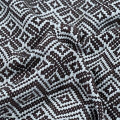 BROWN WITH DAIMOND SHAPE JACQUARD fabric