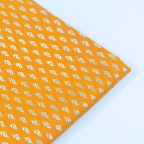 Orange Color Brocade Booti fabric
