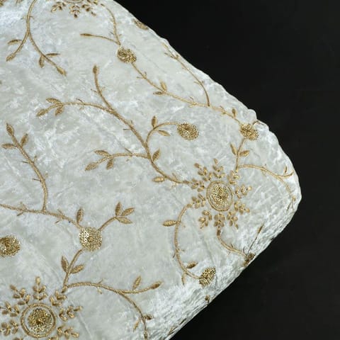 Dyeable Velvet Embroidered Fabric