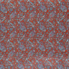 Brown Color Pashmina Printed Fabric