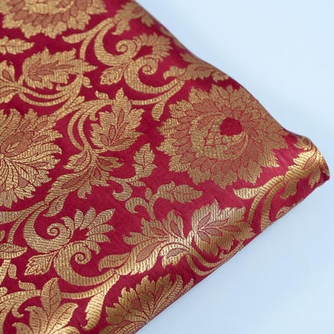 Maroon Color Brocade fabric