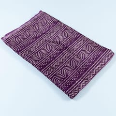 Purple Color Mashru Silk Ajrakh Print