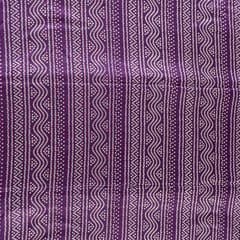 Purple Color Mashru Silk Ajrakh Print
