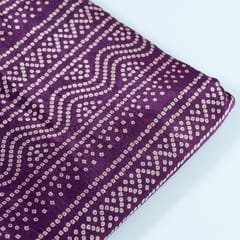 Purple Color Mashru Silk Ajrakh Print