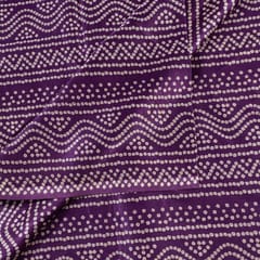 Purple Color Mashru Silk Ajrakh Print
