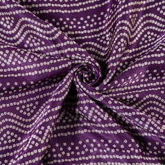 Purple Color Mashru Silk Ajrakh Print