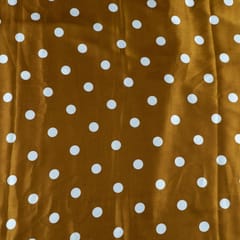 Mustard Color Zara Satin Printed Fabric