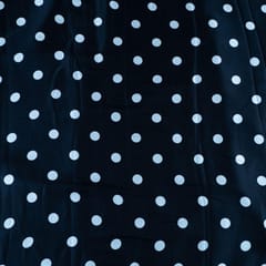 Black Color Zara Satin Printed Fabric