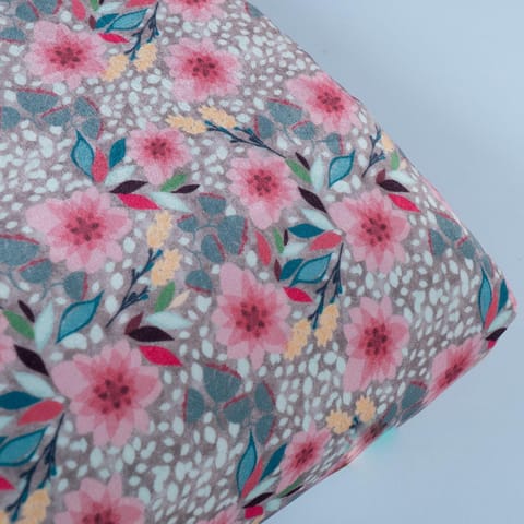 Multi Color Velvet Digital Printed Fabric