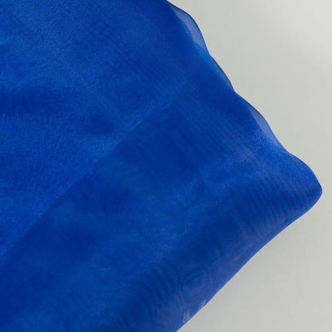 Royal Blue Color Poly Organza fabric