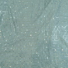 Sky Blue Color Georgette Embroidered Fabric