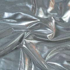 Silver Color Jersey Lycra Metallic fabric