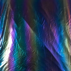 Black Rainbow Color Jersey Lycra Metallic fabric