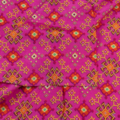 Majenta Color Dola Silk Digital Printed Fabric