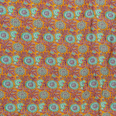 Haldi Color Dola Silk Digital Printed Fabric