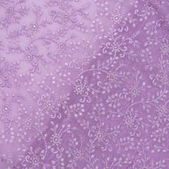 Move Color Georgette Thread and Sequins Embroidered Fabric