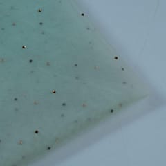 Powder Blue Color Net Embroidered Fabric(80Cm Piece)
