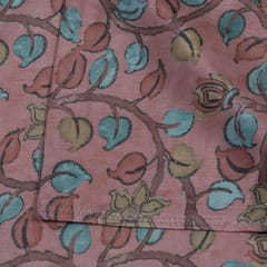 Onion Pink Color Crepe Printed Fabric