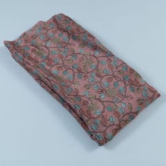 Onion Pink Color Crepe Printed Fabric