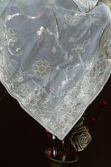 Dyeable Georgette Sequins Embroidered Dupatta