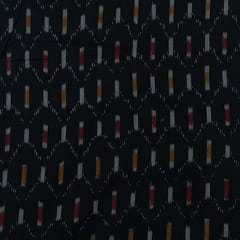 Black with Red Ikat Fabric