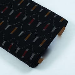 Black with Red Ikat Fabric
