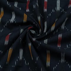 Black with Red Ikat Fabric