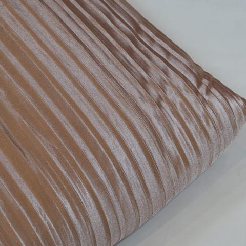 Beige Color Satin Lycra Pleated Fabric