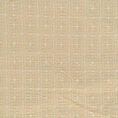 Fawn Color Georgette Chikan Embroidered Fabric