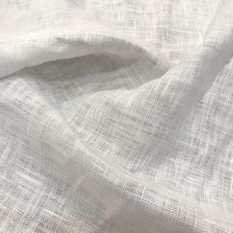 White Color Pure Linen 60 lea fabric