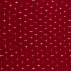 Red with White Ikat Fabric