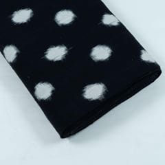 Black with White Ikat Fabric