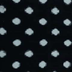 Black with White Ikat Fabric