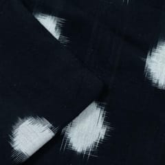 Black with White Ikat Fabric