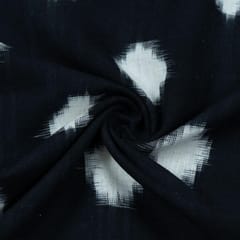 Black with White Ikat Fabric