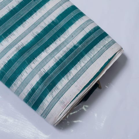 Blue Stripe Cotton Double ikat fabric