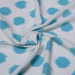 Multi color Cotton ikat fabric ( fine count)