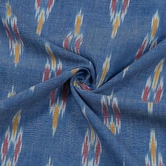 Blue with Multicolor Ikat Fabric