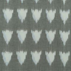 Grey with White Ikat Fabric