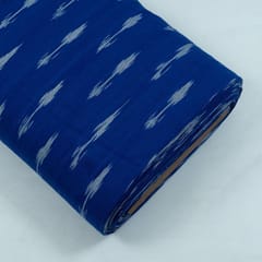 Blue with White Ikat Fabric