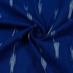 Blue with White Ikat Fabric