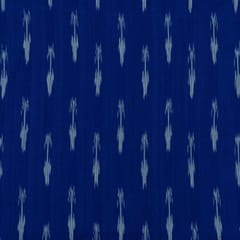 Blue with White Ikat Fabric
