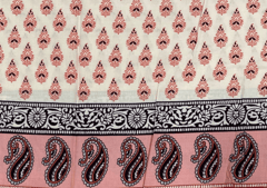 Cotton Light Peach Abstract Print