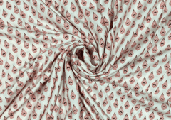 Cotton Light Peach Abstract Print